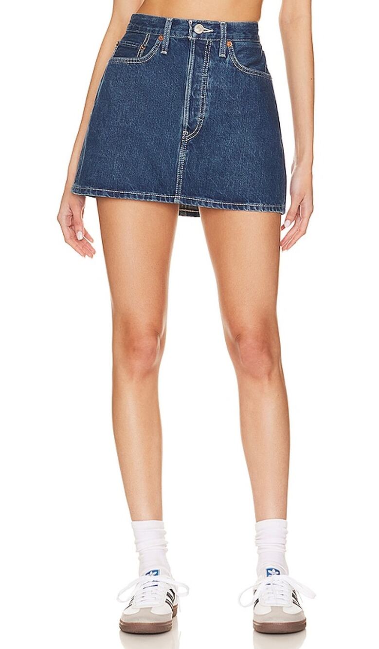 Re/Done Classic Denim 90s Mini Skirt Size 28